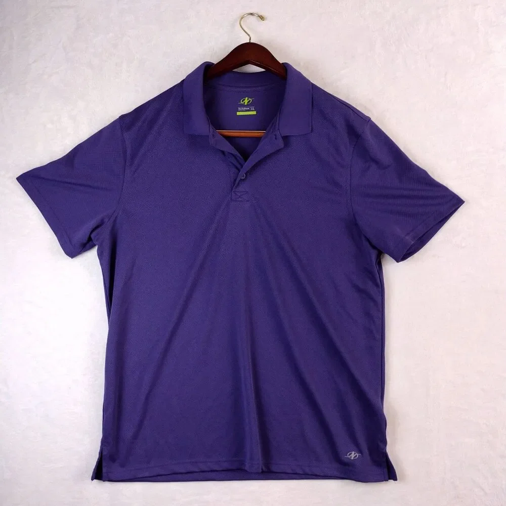 NordicTrack Mens XL Purple Athletic Fit Performance Polo Shirt Short Sleeve Golf